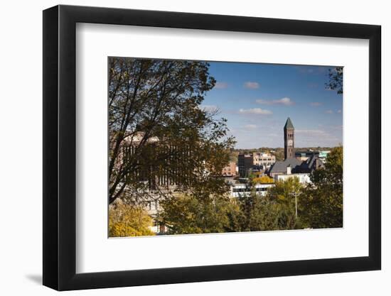 Elevated Skyline with Old Courthouse, Sioux Falls, South Dakota, USA-Walter Bibikow-Framed Photographic Print