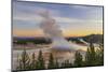 Elevated sunrise view of Grand Prismatic spring and colorful bacterial mat, Yellowstone NP, WY-Adam Jones-Mounted Photographic Print