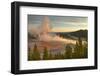 Elevated sunrise view of Grand Prismatic spring and colorful bacterial mat, Yellowstone NP, WY-Adam Jones-Framed Photographic Print