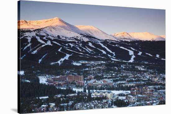 Elevated Town View from Mount Baldy, Breckenridge, Colorado, USA-Walter Bibikow-Stretched Canvas