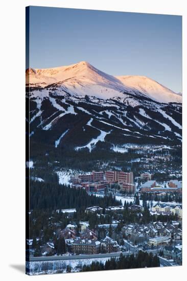 Elevated Town View from Mount Baldy, Breckenridge, Colorado, USA-Walter Bibikow-Stretched Canvas