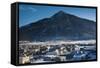 Elevated Town View, Morning, Crested Butte, Colorado, USA-Walter Bibikow-Framed Stretched Canvas