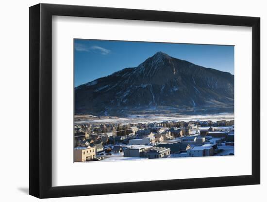 Elevated Town View, Morning, Crested Butte, Colorado, USA-Walter Bibikow-Framed Photographic Print