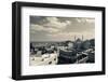 Elevated town view with mosque, Madaba, Kings Highway, Jordan-null-Framed Photographic Print