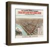 Elevated Trains in Chicago, c. 1897-Poole Bros^-Framed Giclee Print