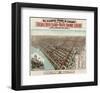 Elevated Trains in Chicago, c. 1897-Poole Bros^-Framed Art Print