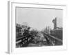 Elevated Trains in Manhattan's Bowery-null-Framed Photographic Print