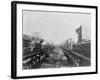 Elevated Trains in Manhattan's Bowery-null-Framed Photographic Print