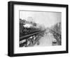 Elevated Trains in Manhattan's Bowery-null-Framed Photographic Print