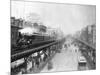 Elevated Trains in Manhattan's Bowery-null-Mounted Photographic Print