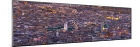 Elevated View across the Old Medina of Fes Illuminated at Dusk-Doug Pearson-Mounted Photographic Print