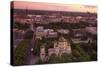 Elevated View at Dusk over Old Town, UNESCO World Heritage Site, Riga, Latvia, Europe-Doug Pearson-Stretched Canvas