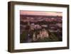 Elevated View at Dusk over Old Town, UNESCO World Heritage Site, Riga, Latvia, Europe-Doug Pearson-Framed Photographic Print