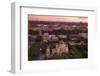 Elevated View at Dusk over Old Town, UNESCO World Heritage Site, Riga, Latvia, Europe-Doug Pearson-Framed Photographic Print