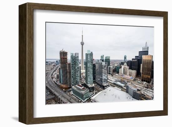 Elevated View Downtown Toronto-null-Framed Art Print