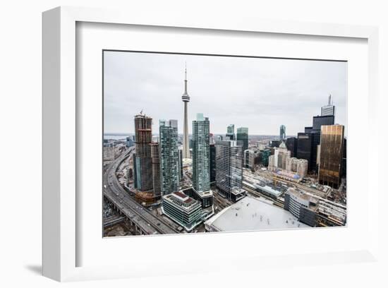Elevated View Downtown Toronto-null-Framed Art Print