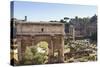 Elevated View from Behind the Capitol of the Arch of Septimius Severus in the Forum, Rome, Lazio-Eleanor Scriven-Stretched Canvas