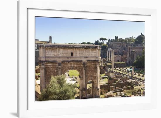 Elevated View from Behind the Capitol of the Arch of Septimius Severus in the Forum, Rome, Lazio-Eleanor Scriven-Framed Photographic Print