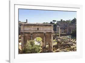 Elevated View from Behind the Capitol of the Arch of Septimius Severus in the Forum, Rome, Lazio-Eleanor Scriven-Framed Photographic Print