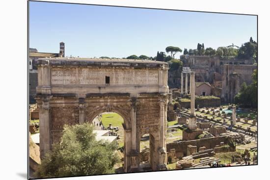 Elevated View from Behind the Capitol of the Arch of Septimius Severus in the Forum, Rome, Lazio-Eleanor Scriven-Mounted Photographic Print