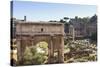 Elevated View from Behind the Capitol of the Arch of Septimius Severus in the Forum, Rome, Lazio-Eleanor Scriven-Stretched Canvas