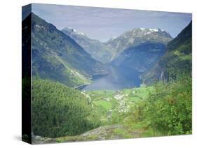 Elevated View from Flydalsjuvet of the Geiranger Fjord, Western Fjords, Norway, Scandinavia, Europe-Gavin Hellier-Stretched Canvas