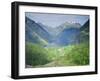 Elevated View from Flydalsjuvet of the Geiranger Fjord, Western Fjords, Norway, Scandinavia, Europe-Gavin Hellier-Framed Photographic Print