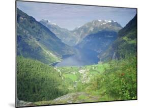 Elevated View from Flydalsjuvet of the Geiranger Fjord, Western Fjords, Norway, Scandinavia, Europe-Gavin Hellier-Mounted Photographic Print