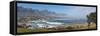 Elevated View of a Beach with Mountain Range in the Background, Twelve Apostles, Camps Bay-null-Framed Stretched Canvas