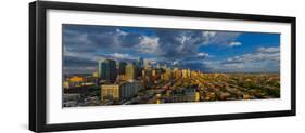 Elevated view of a city at dusk, Philadelphia, Pennsylvania, USA-null-Framed Photographic Print