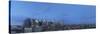 Elevated view of a city at dusk, Philadelphia, Pennsylvania, USA-Panoramic Images-Stretched Canvas
