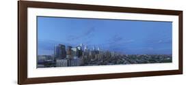 Elevated view of a city at dusk, Philadelphia, Pennsylvania, USA-Panoramic Images-Framed Photographic Print