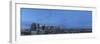 Elevated view of a city at dusk, Philadelphia, Pennsylvania, USA-Panoramic Images-Framed Photographic Print