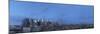 Elevated view of a city at dusk, Philadelphia, Pennsylvania, USA-Panoramic Images-Mounted Photographic Print
