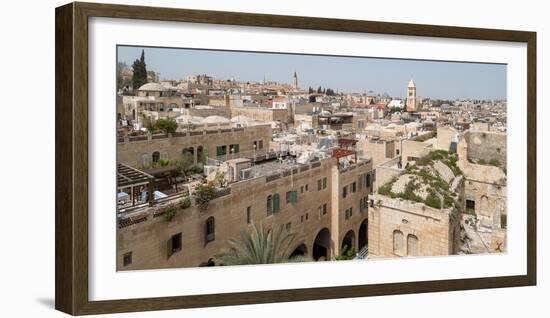 Elevated view of a city, Jewish Quarter, Old City, Jerusalem, Israel-null-Framed Photographic Print