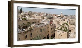 Elevated view of a city, Jewish Quarter, Old City, Jerusalem, Israel-null-Framed Photographic Print