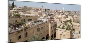 Elevated view of a city, Jewish Quarter, Old City, Jerusalem, Israel-null-Mounted Photographic Print