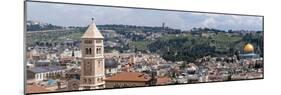 Elevated view of a city, Old City, Jerusalem, Israel-null-Mounted Photographic Print
