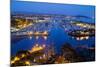 Elevated View of a Harbor, Dana Point Harbor, Dana Point, Orange County, California, USA-null-Mounted Photographic Print