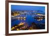 Elevated View of a Harbor, Dana Point Harbor, Dana Point, Orange County, California, USA-null-Framed Photographic Print