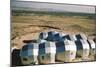 Elevated View of a Residential Geodesic Dome Structure, Called 'Zome', Corrales, NM, 1972-John Dominis-Mounted Photographic Print