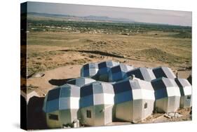 Elevated View of a Residential Geodesic Dome Structure, Called 'Zome', Corrales, NM, 1972-John Dominis-Stretched Canvas
