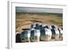 Elevated View of a Residential Geodesic Dome Structure, Called 'Zome', Corrales, NM, 1972-John Dominis-Framed Photographic Print