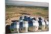 Elevated View of a Residential Geodesic Dome Structure, Called 'Zome', Corrales, NM, 1972-John Dominis-Mounted Photographic Print