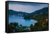 Elevated view of Admiralty Bay, Port Elizabeth, Bequia, Saint Vincent And The Grenadines-null-Framed Stretched Canvas