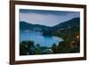 Elevated view of Admiralty Bay, Port Elizabeth, Bequia, Saint Vincent And The Grenadines-null-Framed Photographic Print