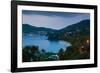 Elevated view of Admiralty Bay, Port Elizabeth, Bequia, Saint Vincent And The Grenadines-null-Framed Photographic Print