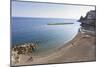 Elevated View of Atrani Beach with Family and Fishing Boats-Eleanor Scriven-Mounted Photographic Print