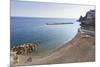 Elevated View of Atrani Beach with Family and Fishing Boats-Eleanor Scriven-Mounted Photographic Print