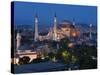 Elevated View of Aya Sofya, in Sultanahmet, Istanbul, Turkey-Gavin Hellier-Stretched Canvas